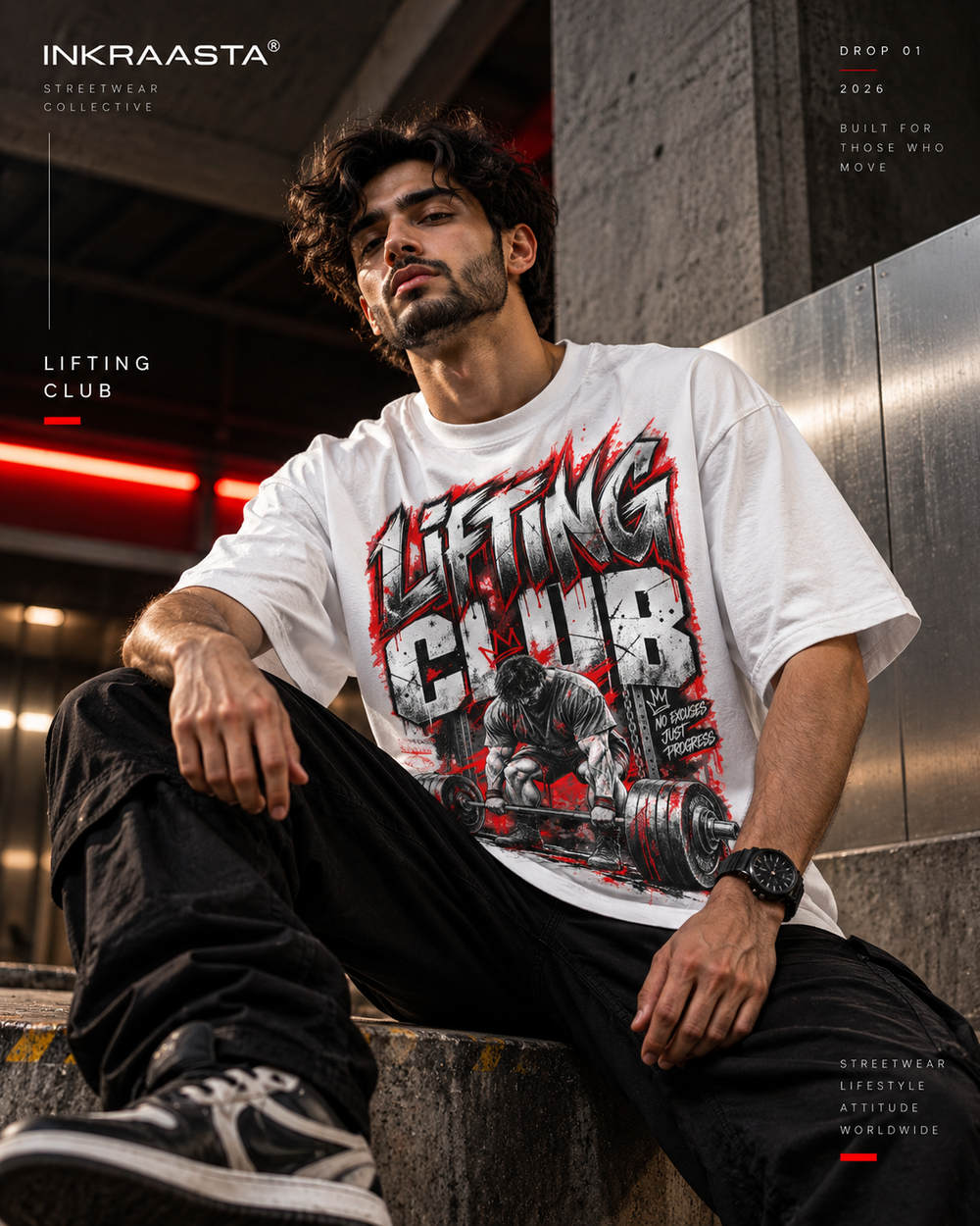Lifting Club Oversized Graphic T-Shirt