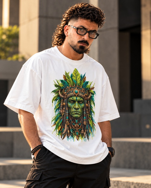 Emerald Spirit Oversized Graphic T-Shirt