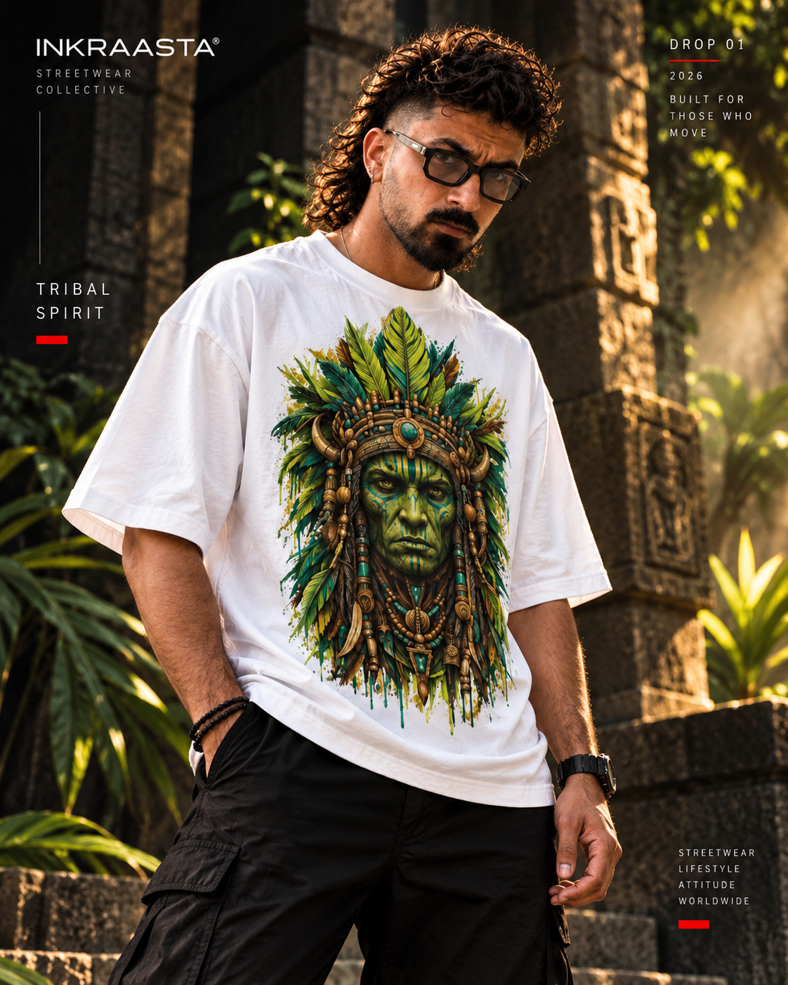 Emerald Spirit Oversized Graphic T-Shirt